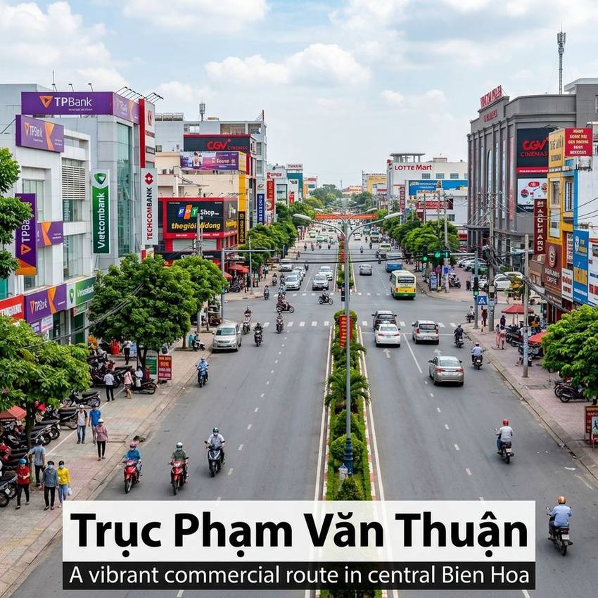 Trục Phạm Văn Thuận — tuyến thương mại sầm uất trung tâm