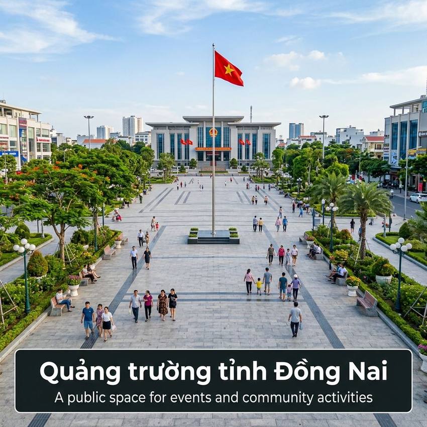 Quảng trường tỉnh Đồng Nai — không gian sinh hoạt cộng đồng